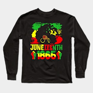 Juneteenth Is My Independence Day Black Women Black Pride Long Sleeve T-Shirt